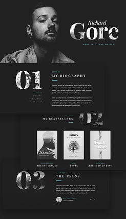 Site portfolio sobre noir et blanc